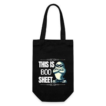 Drôle de fantôme d’Halloween 'This Is Boo Sheet' - Sac à bouteille - noir - Devant