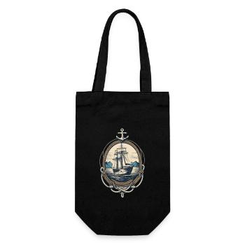 Discover freedom on the high seas - Gift Bag for Bottles - black - Front