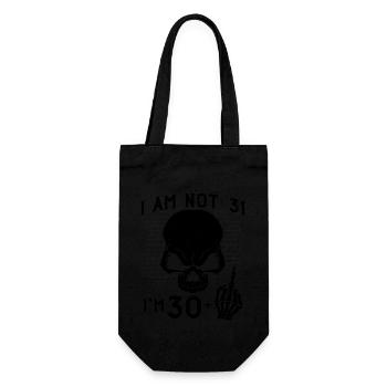 I Am 30 Plus Middle Finger - 31st Birthday - Gift Bag for Bottles - black - Front