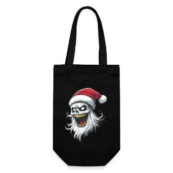 Halloween Gift Ghost with Christmas Hat Decoration - Gift Bag for Bottles - black - Front
