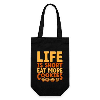 La vie est courte Manger plus de biscuits Pâtisserie Cuire Boulanger - Sac à bouteille - noir - Devant