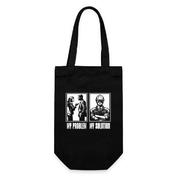 Safety Officer My Problem My Pictogram Dad Mom - Gift Bag for Bottles - black - Front