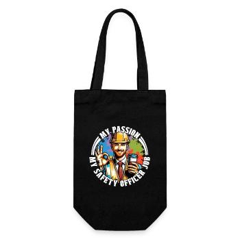 Safety Officer My Passion My Safety Management - Gift Bag for Bottles - black - Front