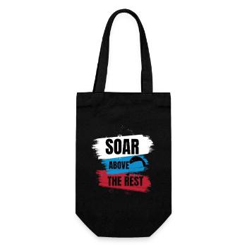 Soar Above the Rest – Paragliding Design - Gift Bag for Bottles - black - Front