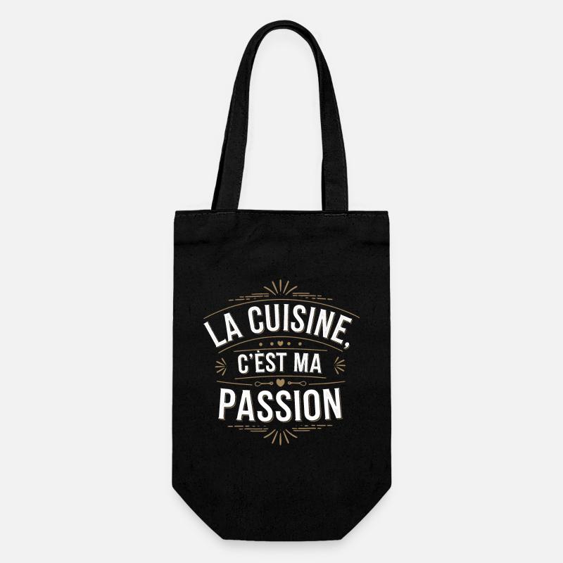 La cuisine, c'est ma passion - Sac à bouteille - noir