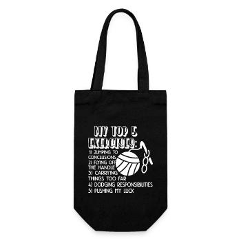 Croquet My Top 5 Exercises - Gift Bag for Bottles - black - Front