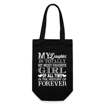 Father's Day Love My Daughter - Gift Bag for Bottles - black - Front