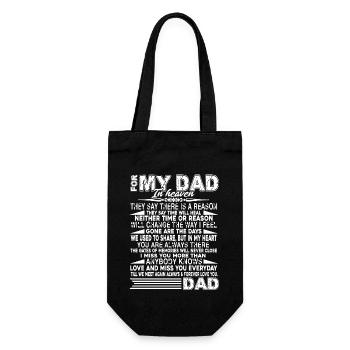 Father's Day For My Dad In Heaven - Gift Bag for Bottles - black - Front