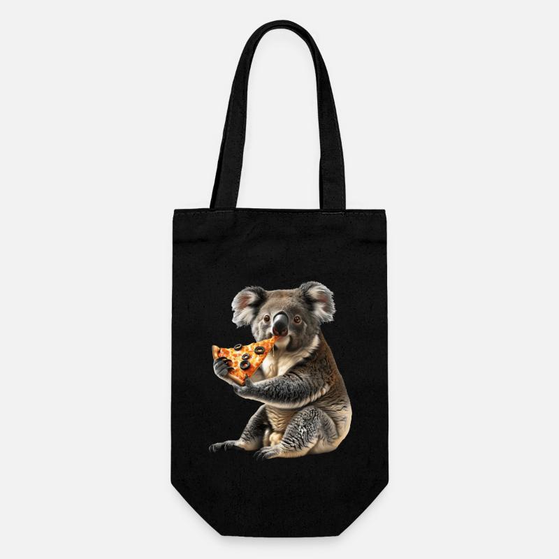 Koala - Geschenkbeutel für Flaschen - Schwarz