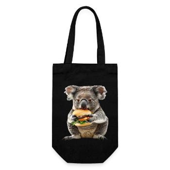 Koala - Geschenkbeutel für Flaschen - Schwarz - Vorne
