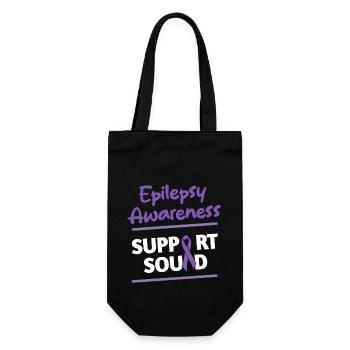 Epilepsy Month - Gift Bag for Bottles - black - Front