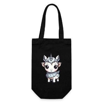 Unicorn Winter Animal Baby Comic - Gift Bag for Bottles - black - Front