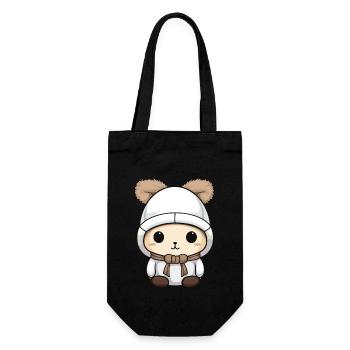 Bunny Winter Animal Baby Comic - Gift Bag for Bottles - black - Front