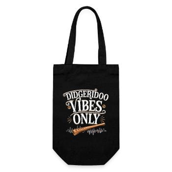 Didgeridoo Player Embracing Aboriginal Instrument - Gift Bag for Bottles - black - Front