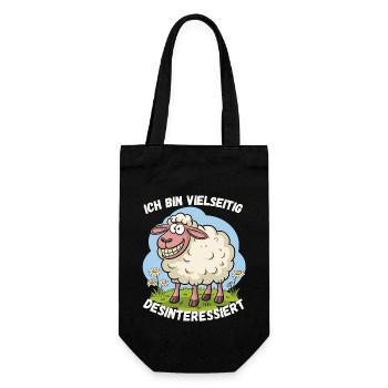 Hamburg Sheep North German Cool Colleague Fun Funny - Gift Bag for Bottles - black - Front