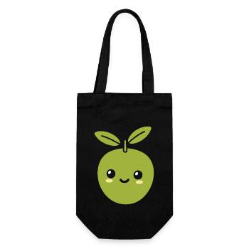 Olive - Geschenkbeutel für Flaschen - Schwarz - Vorne