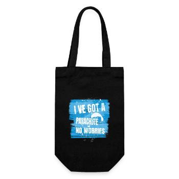 I've Got a Parachute – No Worries - Gift Bag for Bottles - black - Front
