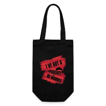 I've Got a Parachute – No Worries - Gift Bag for Bottles - black - Front