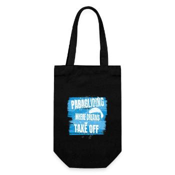 Paragliding: Where Dreams Take Off - Gift Bag for Bottles - black - Front