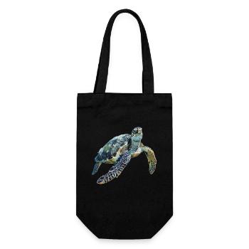 Sea Turtle Meeresschildkröten Meeresschildkröte - Geschenkbeutel für Flaschen - Schwarz - Vorne