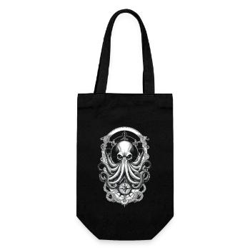 Octopus Sea Monster Hobby Fisherman Seafarer - Gift Bag for Bottles - black - Front