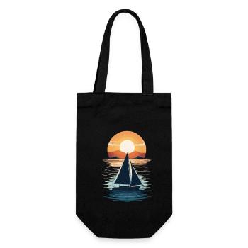 Sunset Sailing Adventure Sea - Gift Bag for Bottles - black - Front