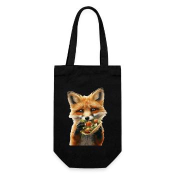 Fuchs - Geschenkbeutel für Flaschen - Schwarz - Vorne