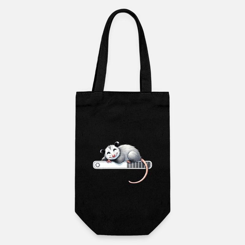 Relaxed possum sleep mode - Gift Bag for Bottles - black