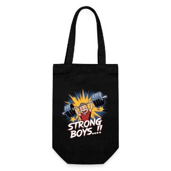 STRONG BOYS - Gift Bag for Bottles - black - Front