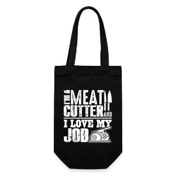 Meat Cutter I Love My Job - Gift Bag for Bottles - black - Front