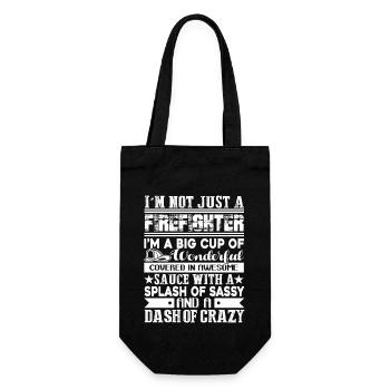 Firefighter I'm A Big Cup Of Wonderful - Gift Bag for Bottles - black - Front