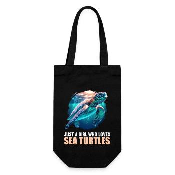 Sea Turtle Meeresschildkröten Meeresschildkröte - Geschenkbeutel für Flaschen - Schwarz - Vorne