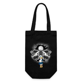 mystical maritime girl seagulls sailor seagull - Gift Bag for Bottles - black - Front