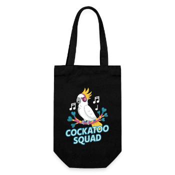 Cockatoo Squad Musikliebhaber Freunde - Geschenkbeutel für Flaschen - Schwarz - Vorne