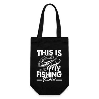 This Is My Fishing T shirt - Gift Bag for Bottles - black - Front