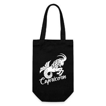 Capricorn Sign Of Zodiac Horoscope - Gift Bag for Bottles - black - Front