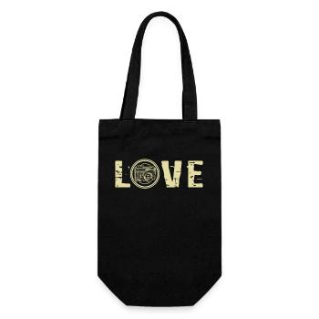 Camera Love Photo Image Photography - Gift Bag for Bottles - black - Front