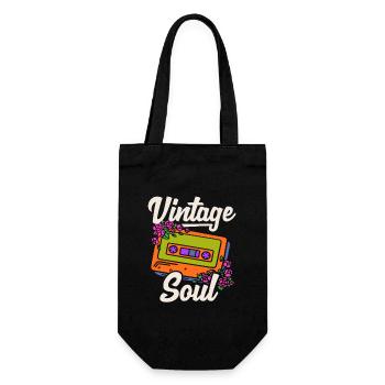 Vintage Hippie Cassette 70's Soul Floral Hippie - Sac à bouteille - noir - Devant