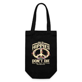 Les vieux hippies ne meurent pas grands-parents hommes femmes - Sac à bouteille - noir - Devant