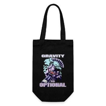 Gravity Is Optional – Paragliding Freedom - Gift Bag for Bottles - black - Front