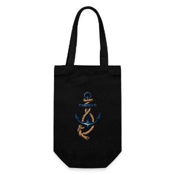 Esthétique Ancre Design Hobby Pêcheur Marin - Sac à bouteille - noir - Devant