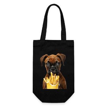 Boxer - Geschenkbeutel für Flaschen - Schwarz - Vorne