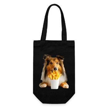 Chien de berger Shetland - Sac à bouteille - noir - Devant