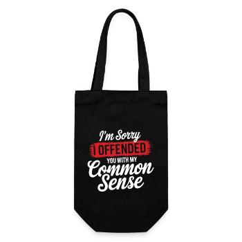 I'm sorry i offended you with my common sense - Gift Bag for Bottles - black - Front