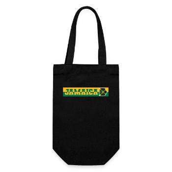 Jamaica Jamaika Rasta Raggea Rastafari Flagge - Geschenkbeutel für Flaschen - Schwarz - Vorne