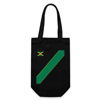 Jamaica Jamaika Rasta Raggea Rastafari Flagge - Geschenkbeutel für Flaschen - Schwarz - Vorne