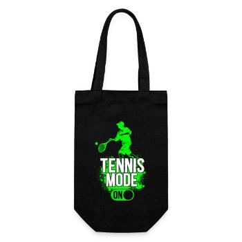 Drôle de joueur de tennis Raquette Tennis - Sac à bouteille - noir - Devant