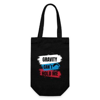 Gravity Can't Hold Me – Paragliding Design - Geschenkbeutel für Flaschen - Schwarz - Vorne