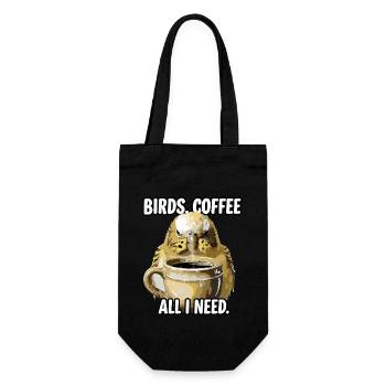 Funny Bird Coffee Zoo Retro Coffee All I Need - Gift Bag for Bottles - black - Front