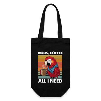 Funny Bird Coffee Zoo Retro Coffee All I Need - Gift Bag for Bottles - black - Front